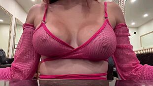 Hey, check out milf Artemisia in micro bikini flaunting curves