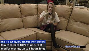Dr Tampa's Ava Siren Spreads Pussy In First Gyno Exam Gaping BTS!