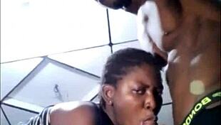 i'm obsessed with this african teen slobbering on my dick with phat lips