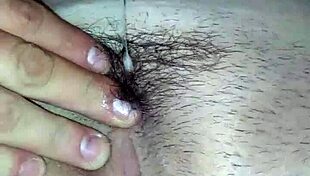 milf wife enjoys intense cameltoe massage from amateur hands