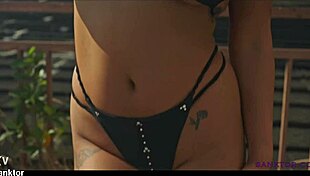 sanktor's curvy native american bbw babe rips clothes masturbates huge tits