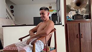 blonde wife rides huge cock tasty in front of cuck hubby at home