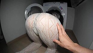 stepsis shakes round ass seduces me big cock fills juicy hole creampie 😈🍑💦