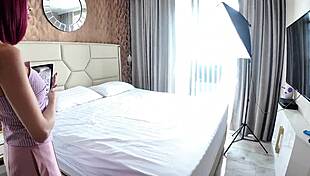 Realtor snaps apartment photos then bends for rough bedroom doggystyle pounding