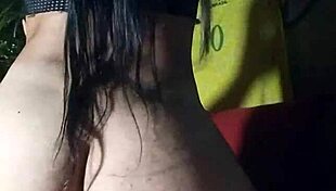 Brazilian brunette spreads big ass for rough homemade pounding