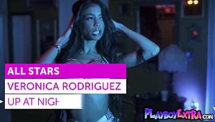 check out petite latina milf veronica rodriguez stripping big boobs in dark room 😍