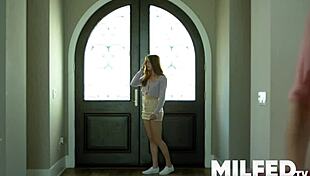 Husband catches horny mom slamming young cock doggystyle!