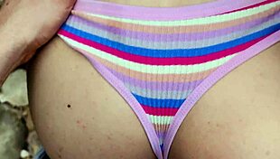 damn check this petite cute latina getting fucked outdoors by the river in public!