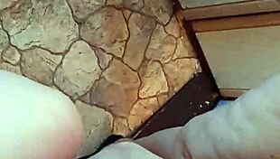 Three busty girlfriends finger hairy pussies in hostel kitchen close-up!