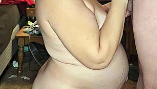 Blowjob Ends with Thick Facial Blast on Pregnant Milf Wife's Eager Face