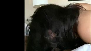 big ass latina gags on cock deepthroat before squirting cowgirl ride