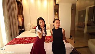 filipina step sisters threesome pounding