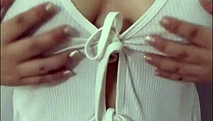 Viral Teacher Walks Bra-Less Flashing Huge Tits Plays with Them Publicly