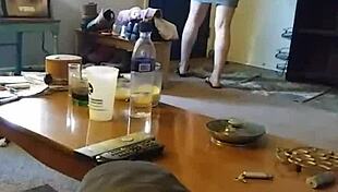 damn this cute blonde 18+ lotions curves acting total whore right in front