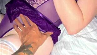 Sneaky redhead gf in lingerie chokes on neighbor's bbc in car for boyfriend