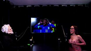 Tattooed Latina Alice Vasconcelos Teases In Sheer Red During Swingers Interview