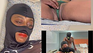 what makes this ebony babe squirt wildly with eyes rolling in orgasm?