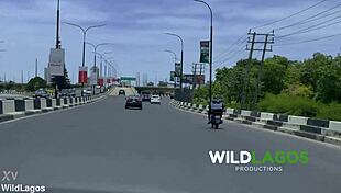 Screaming Ebony Babe Rides Big Black Cock Rough On West Africa's Longest Bridge Cowgirl Public