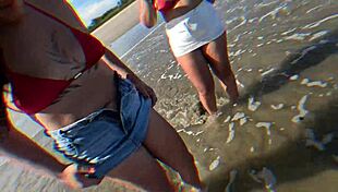 couple mattos catches nicoly mattos lukas zaad dominating newbie raquel in wild outdoor beach sex scenes