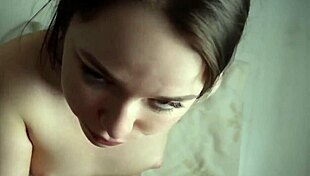 Babysitter sneaks quick blowjob to stepbrother while girlfriend showers nearby