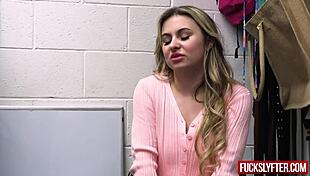 Bet you can't resist this shy teen's sorority toy dare in the office