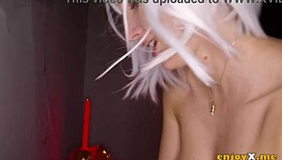 stacy cruz screams in halloween cowgirl ride as pussy gets licked deep