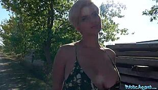 Think you could handle this busty milf's sloppy public blowjob and raw fuck?