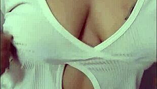 Viral Teacher Walks Bra-Less Flashing Huge Tits Plays with Them Publicly