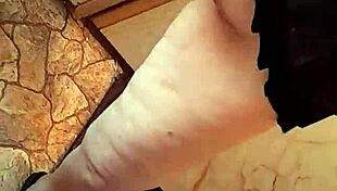 Three busty girlfriends finger hairy pussies in hostel kitchen close-up!