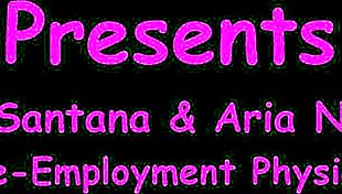 angel santana gives aria nicole pre-employment physical exam