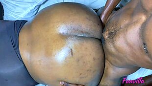 Married Curvy Ebony Bride Fucks Young 18+ Boy in Bedroom Hard