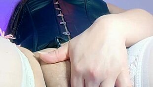 bar owner dresses as maid, masturbates cameltoe panties on xred for horny clients