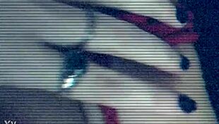 She chokes him deepthroats gags on cock while bound in lingerie