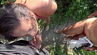 couple mattos catches nicoly mattos lukas zaad dominating newbie raquel in wild outdoor beach sex scenes