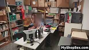 Shoplifting Teen Gets Bent Over And Fucked By Cop For Leniency In Shop