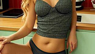 sexy lingerie models tease with panties and bare feet