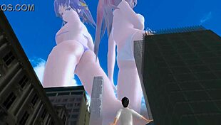 giantess body explodes into huge tall growth frenzy