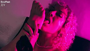 two goddesses lick hairy armpits and feet in nylon bliss