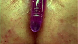 Czech Housewife Fingers Tight Anal Gaping Asshole with Juicy Grapes Close Up Masturbation