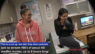 angel santana gives aria nicole pre-employment physical exam