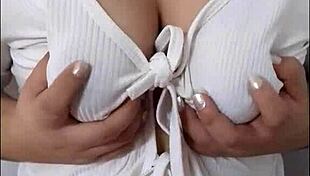 Viral Teacher Walks Bra-Less Flashing Huge Tits Plays with Them Publicly
