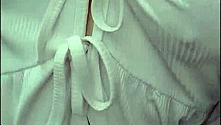 Viral Teacher Walks Bra-Less Flashing Huge Tits Plays with Them Publicly