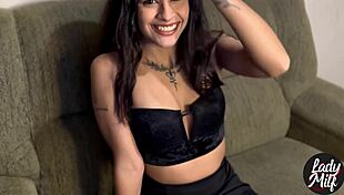 brazilian femdom brunette treats cuckold like ashtray because she owns him