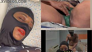 what makes this ebony babe squirt wildly with eyes rolling in orgasm?