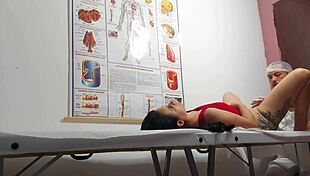 doctor shoves finger in patient's ass then fucks her raw