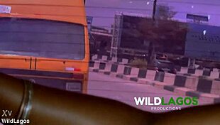 Screaming Ebony Babe Rides Big Black Cock Rough On West Africa's Longest Bridge Cowgirl Public