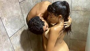 Hey, I get home and catch my slutty stepmom in the shower, fuck her pussy raw