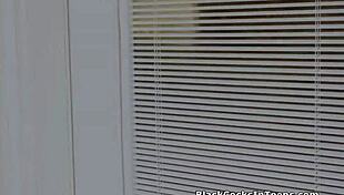 Juicy white teen pussy stretched by massive black cock