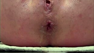 Czech Housewife Fingers Tight Anal Gaping Asshole with Juicy Grapes Close Up Masturbation