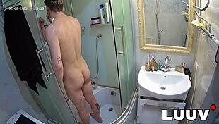 Luuv Takes Quick Shower Before On-Camera Pounding